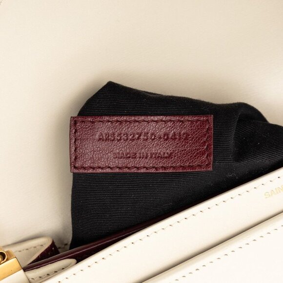 Saint Laurent Cassandra YSL Logo Chain Shoulder Bag Ivory Leather - Picture 6 of 6